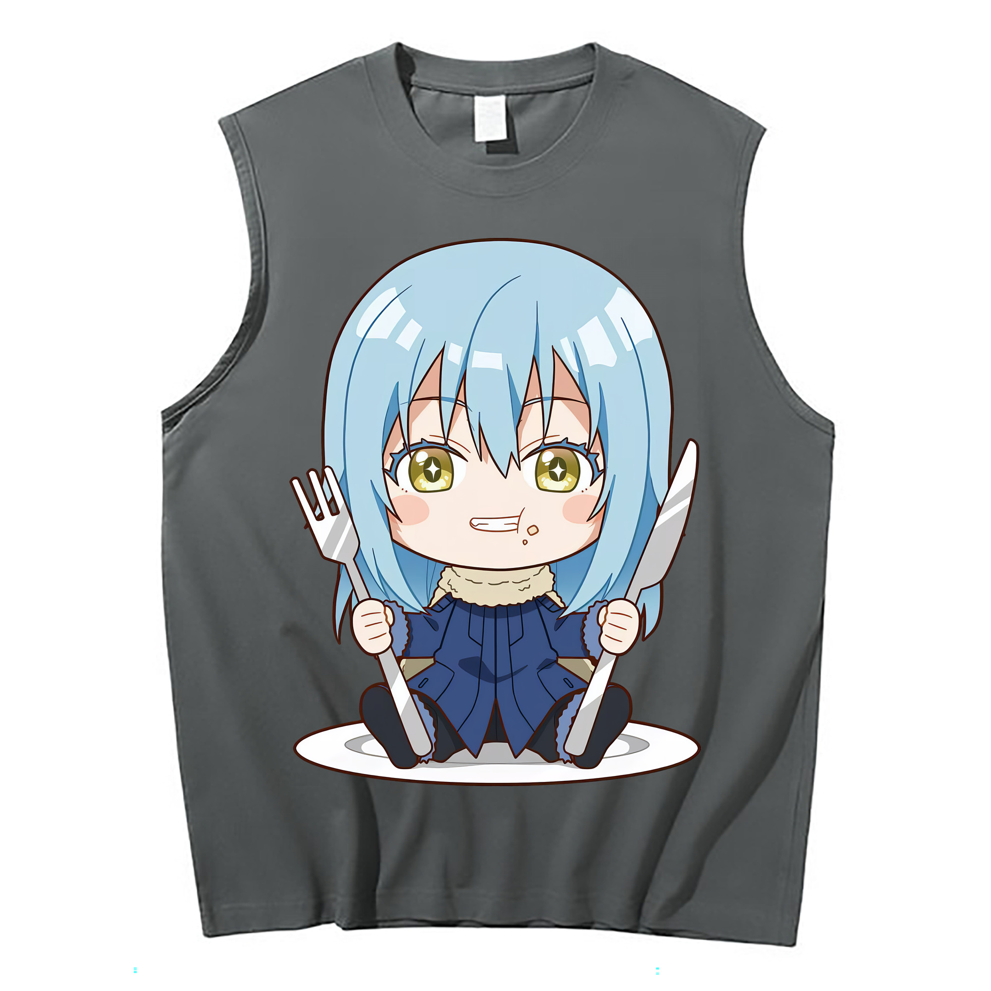 （画像用） 転スラ Regarding Reincarnated to Slime コットン100％タンクトップ（フロントプリント）